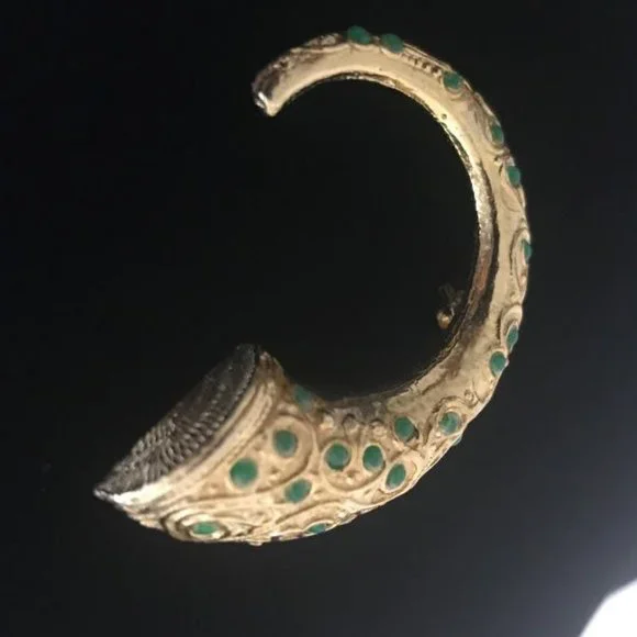 Vintage DeNicola Estruscan Ram's Horn Brooch - Picture 3 of 8